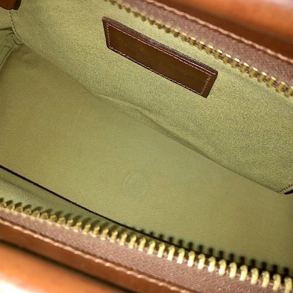 RALPH LAUREN Tartan Plaid Brown Green Doctor Boston Weekend Travel Suitcase - Picture 11 of 17
